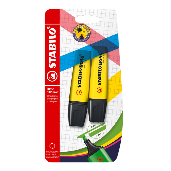 Highlighter - STABILO BOSS ORIGINAL - Pack of 2