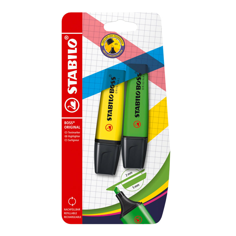 Highlighter - STABILO BOSS ORIGINAL - Pack of 2