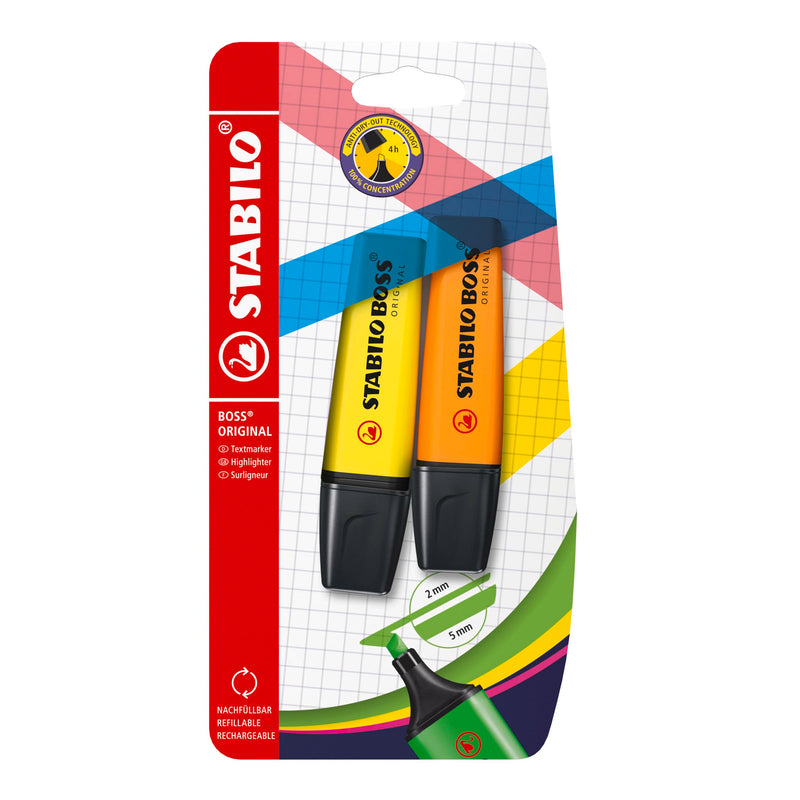 Highlighter - STABILO BOSS ORIGINAL - Pack of 2