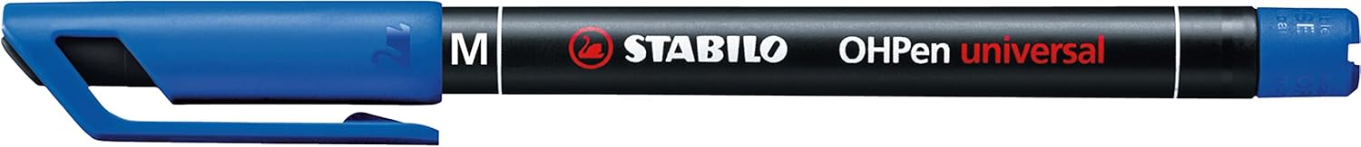 OHP Pen - STABILO OHP Pen Permanent - Medium - Wallet of 6 - Assorted Colours Permanent Medium (M) 6 count (Pack of 1)