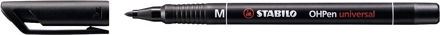Marcador permanente STABILO OHPen - Estuche con 8 colores - Punta media