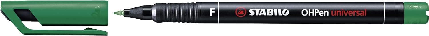 Overhead Pen - STABILO OHPen universal - Permanent Fine - Pack of 10 - green