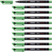 Overhead Pen - STABILO OHPen universal - Permanent Fine - Pack of 10 - green