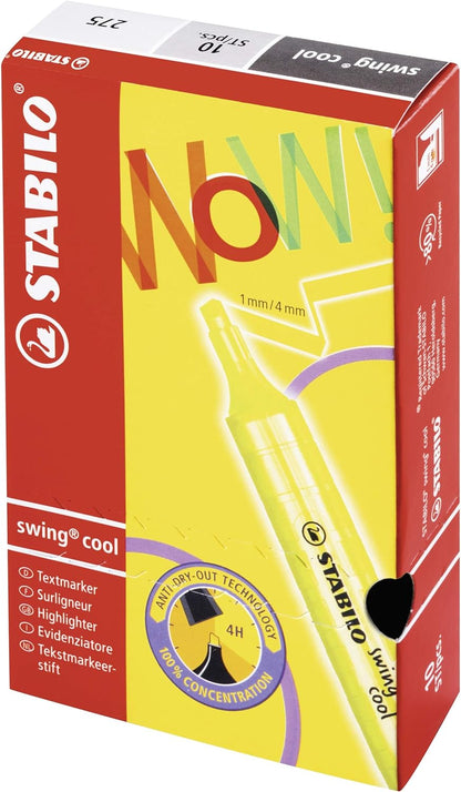 Highlighter - STABILO swing cool - Pack of 10