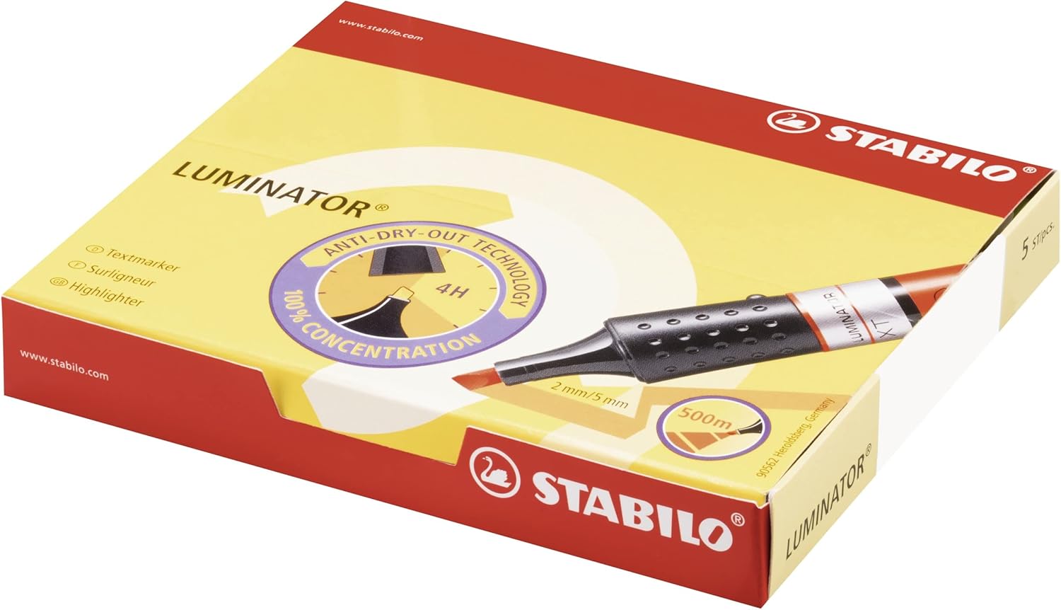 Highlighter - STABILO LUMINATOR - Pack of 5