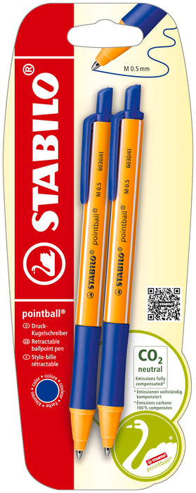 Ballpoint Pen - STABILO pointball - Pack of 2