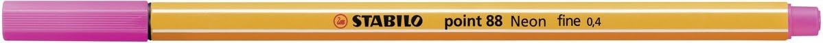 Fineliner - STABILO point 88 - Pack of 10 - Neon Pink
