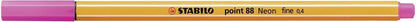 Fineliner - STABILO point 88 - Pack of 10 - Neon Pink