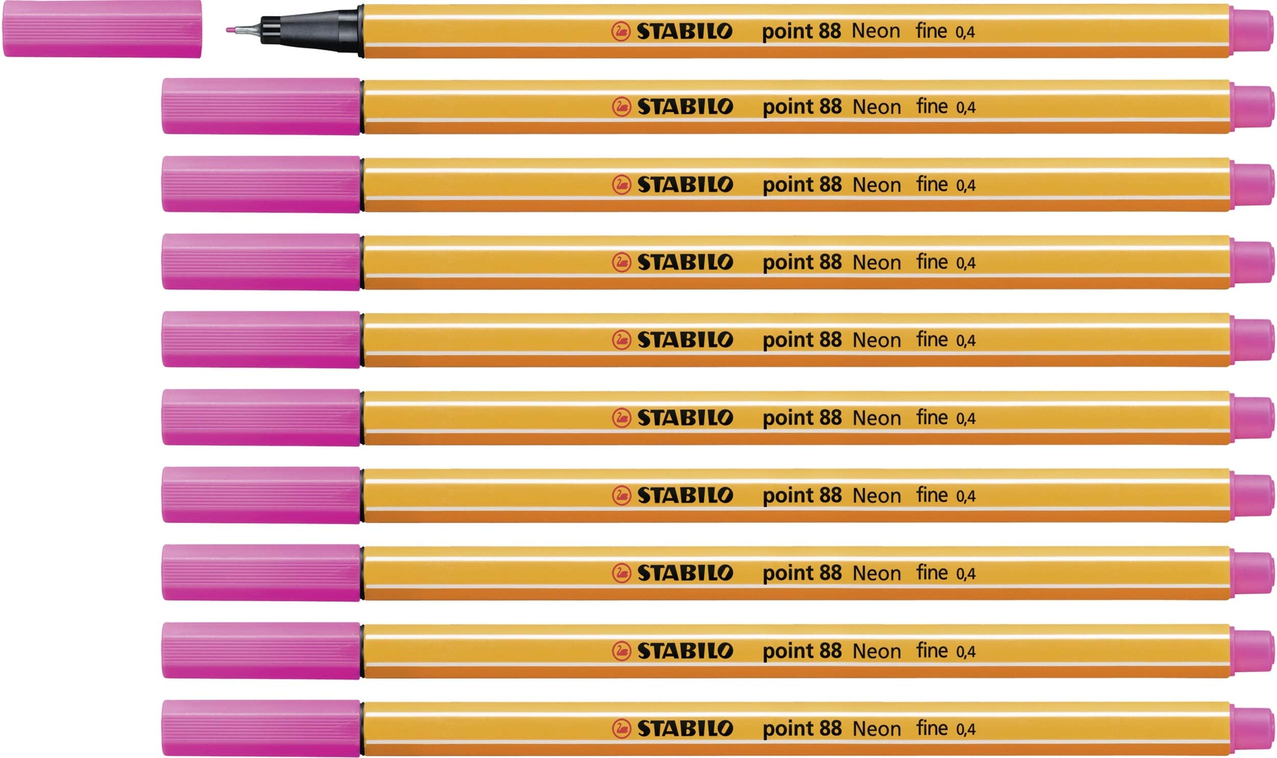 Fineliner - STABILO point 88 - Pack of 10 - Neon Pink