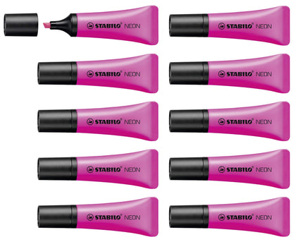 Highlighter - STABILO NEON - Pack of 10 - magenta