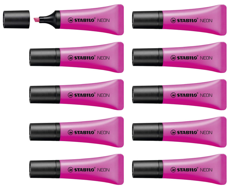 Highlighter - STABILO NEON - Pack of 10 - magenta