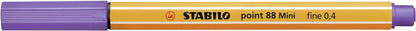 STABILO Fineliner Point 88 Mini - 18er Pack - mit 18 inkl. 5 Neonfarben