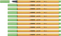 Fineliner - STABILO point 88 - Pack of 10 - Light Emerald