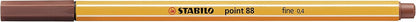 Fineliner - STABILO point 88 - Pack of 10 - Sienna