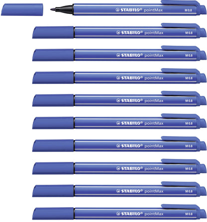 Nylon Tip Writing Pen - STABILO pointMax - Box of 10 - Ultramarine