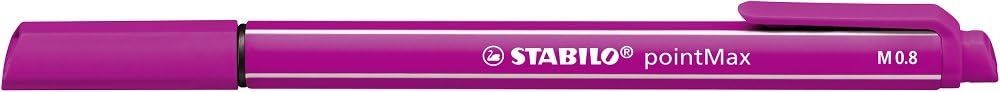 Nylon Tip Writing Pen - STABILO pointMax - Box of 10 - Rose