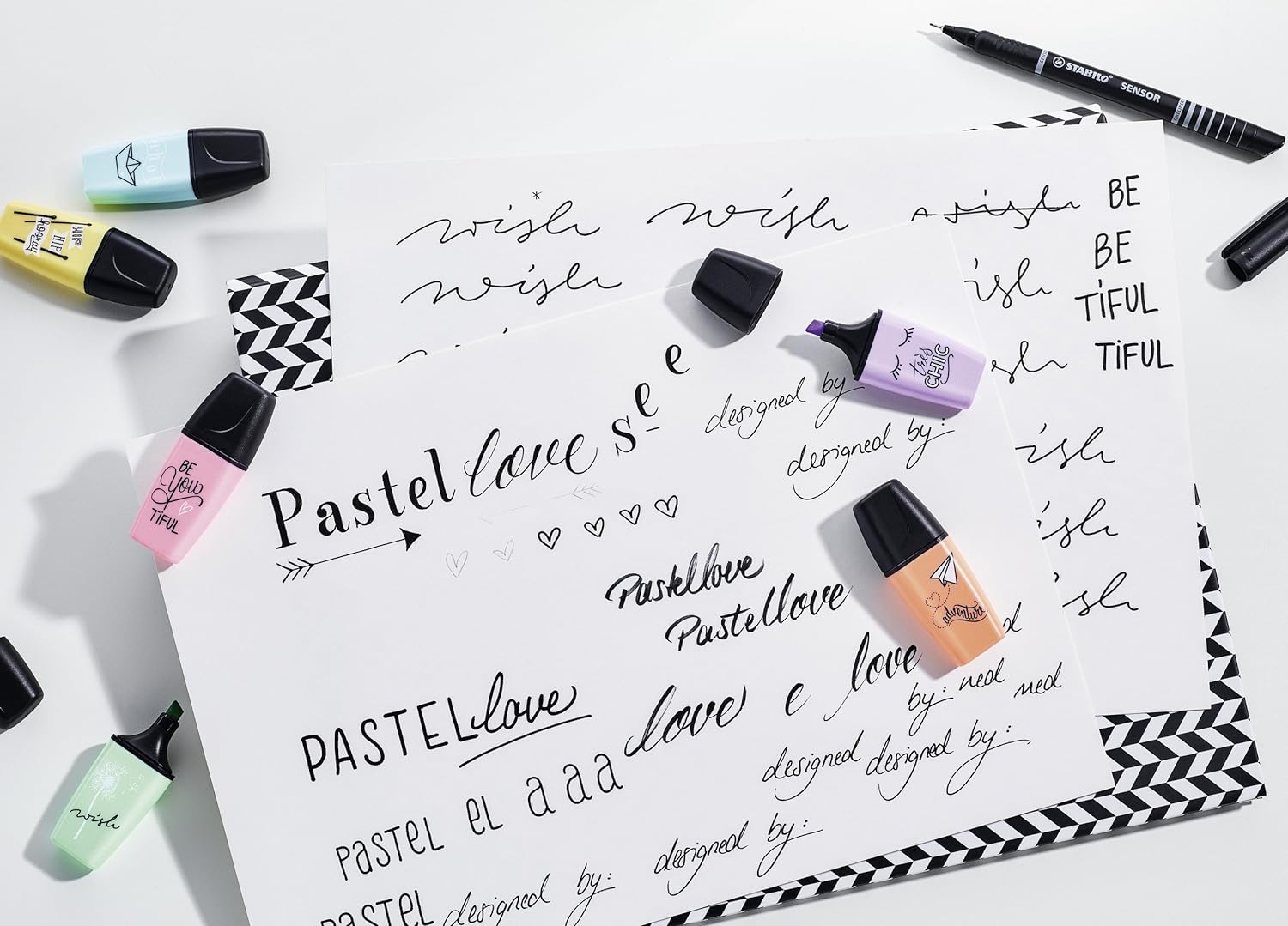 Highlighter - STABILO BOSS MINI Pastellove - Box of 10 - Hint of Mint Pastellove Hint of Mint