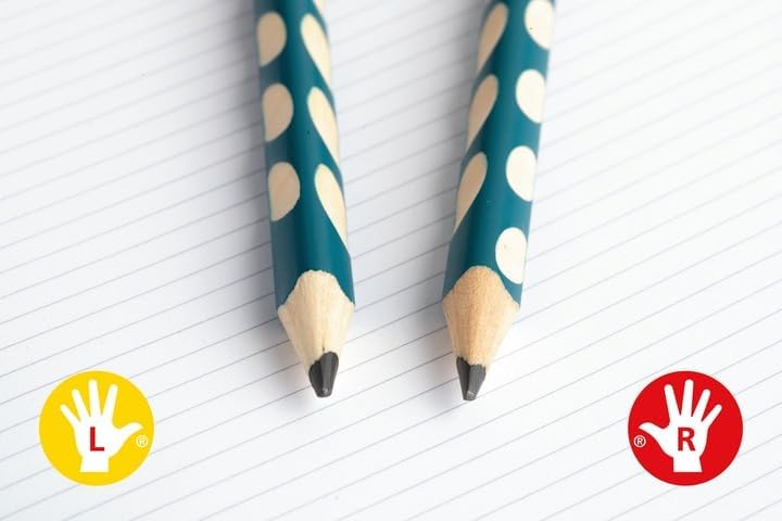 Thin Ergonomic Graphite Pencil - STABILO EASYgraph S - Right-Handed - Pack of 12 - Petrol - HB