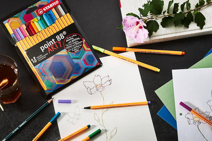 STABILO - Premium fineliner - point 88 - ARTY - Etui met 24 kleuren