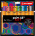STABILO - Premium fineliner - point 88 - ARTY - Etui met 24 kleuren
