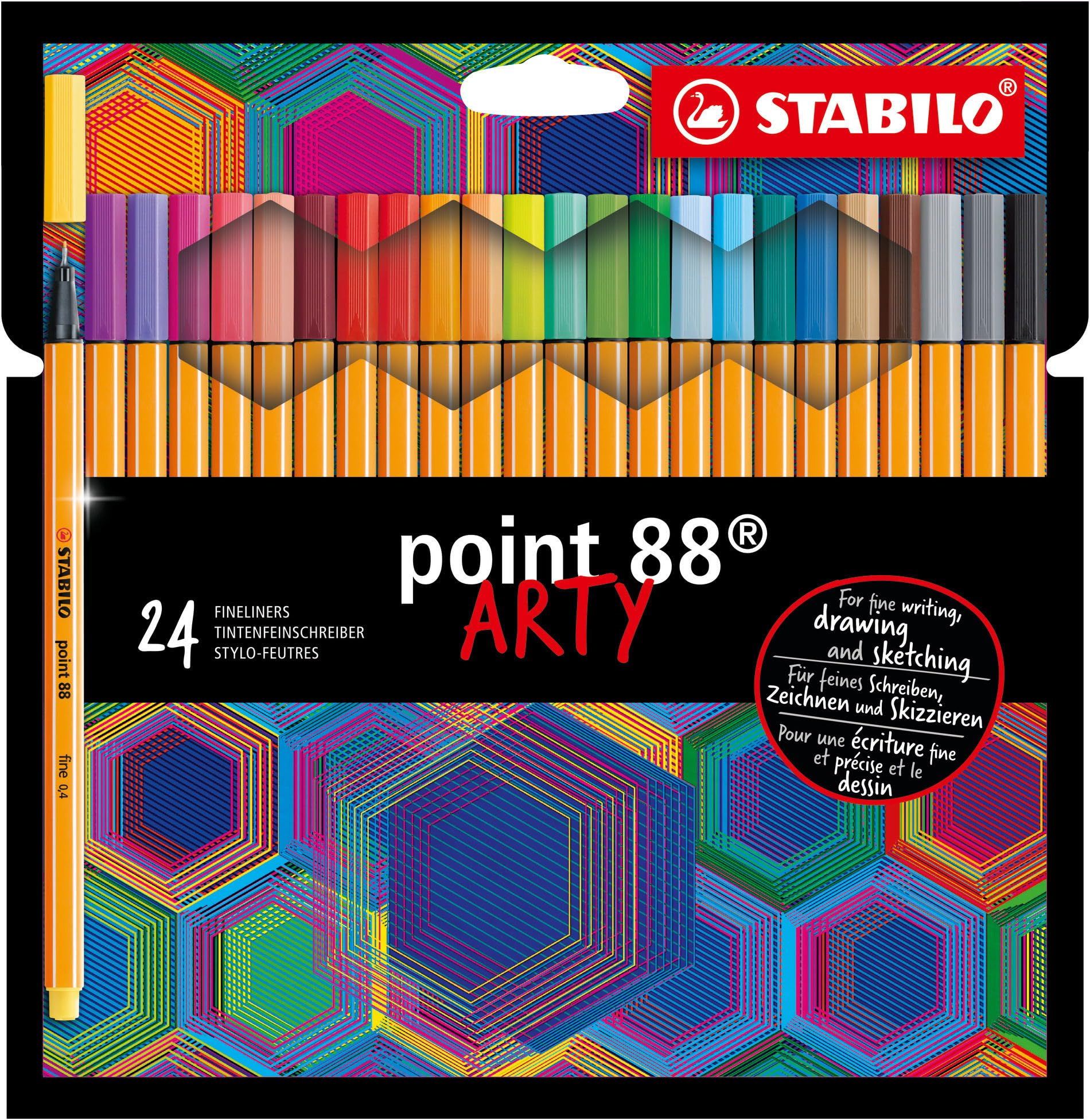 STABILO - Premium fineliner - point 88 - ARTY - Etui met 24 kleuren