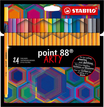 STABILO - Premium fineliner - point 88 - ARTY - Etui met 24 kleuren