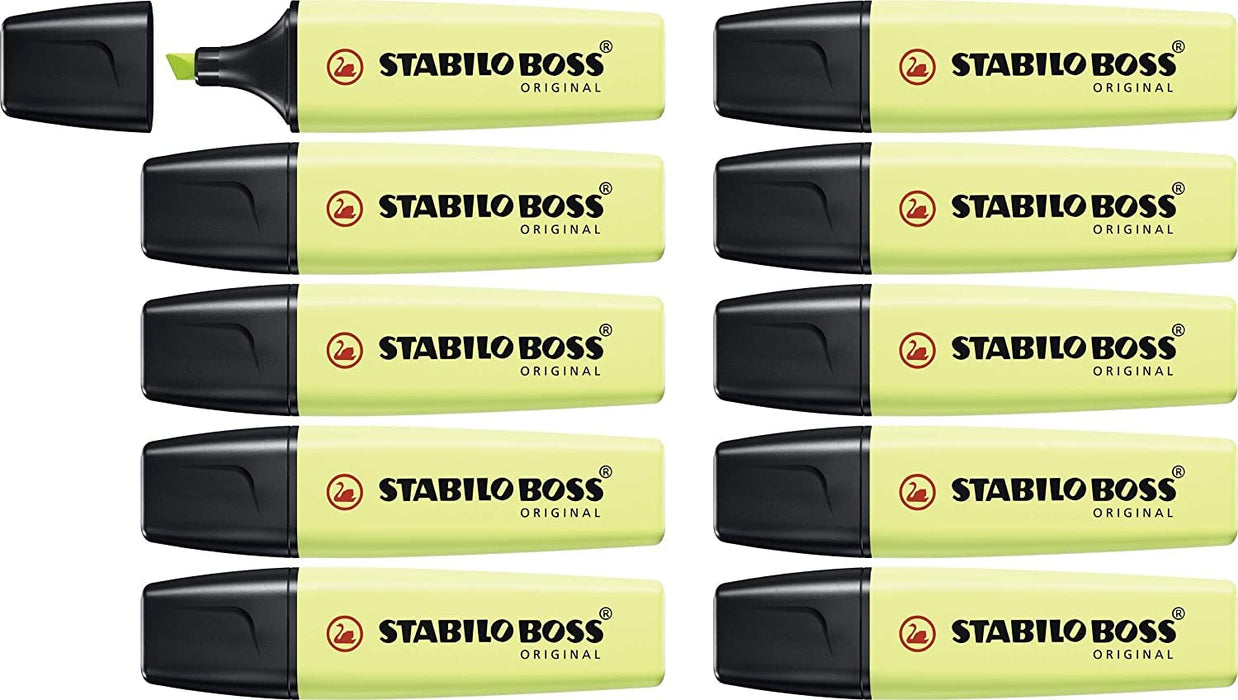 Highlighter - STABILO BOSS ORIGINAL Pastel - Pack of 10