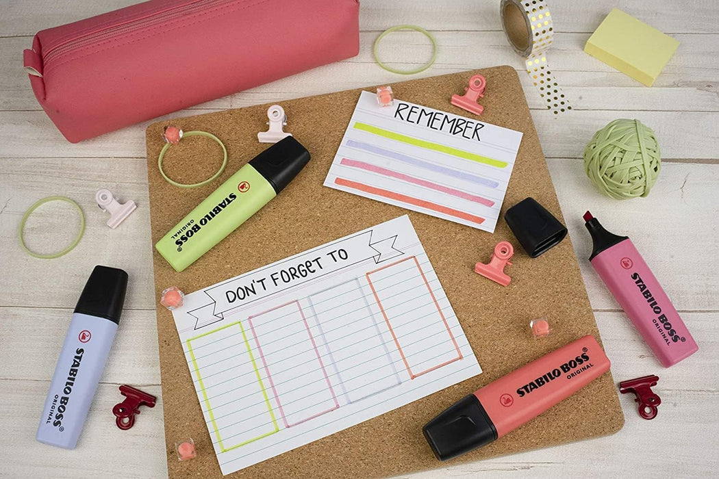 Highlighter - STABILO BOSS ORIGINAL Pastel - Pack of 10