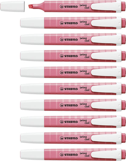 Highlighter - STABILO swing cool Pastel - Pack of 10