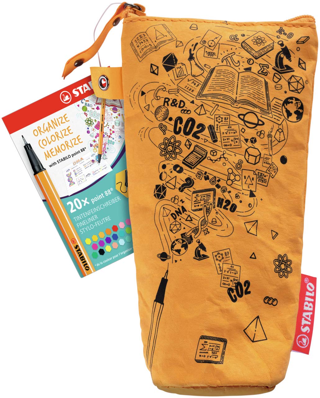 Fineliner - STABILO point 88 - Washable Paper Case - 20 pcs - Assorted Colours