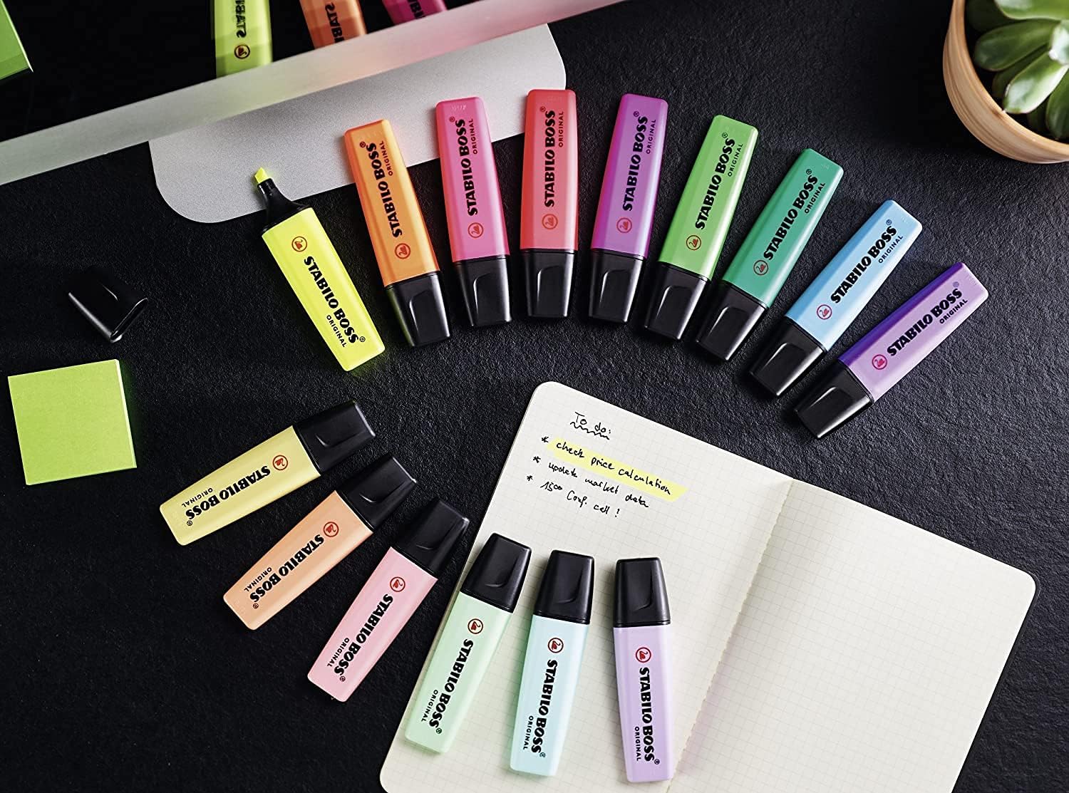 Highlighter - STABILO BOSS ORIGINAL Pastel - Pack of 10