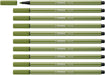 Premium viltstift - STABILO Pen 68-10 stuks - mosgroen