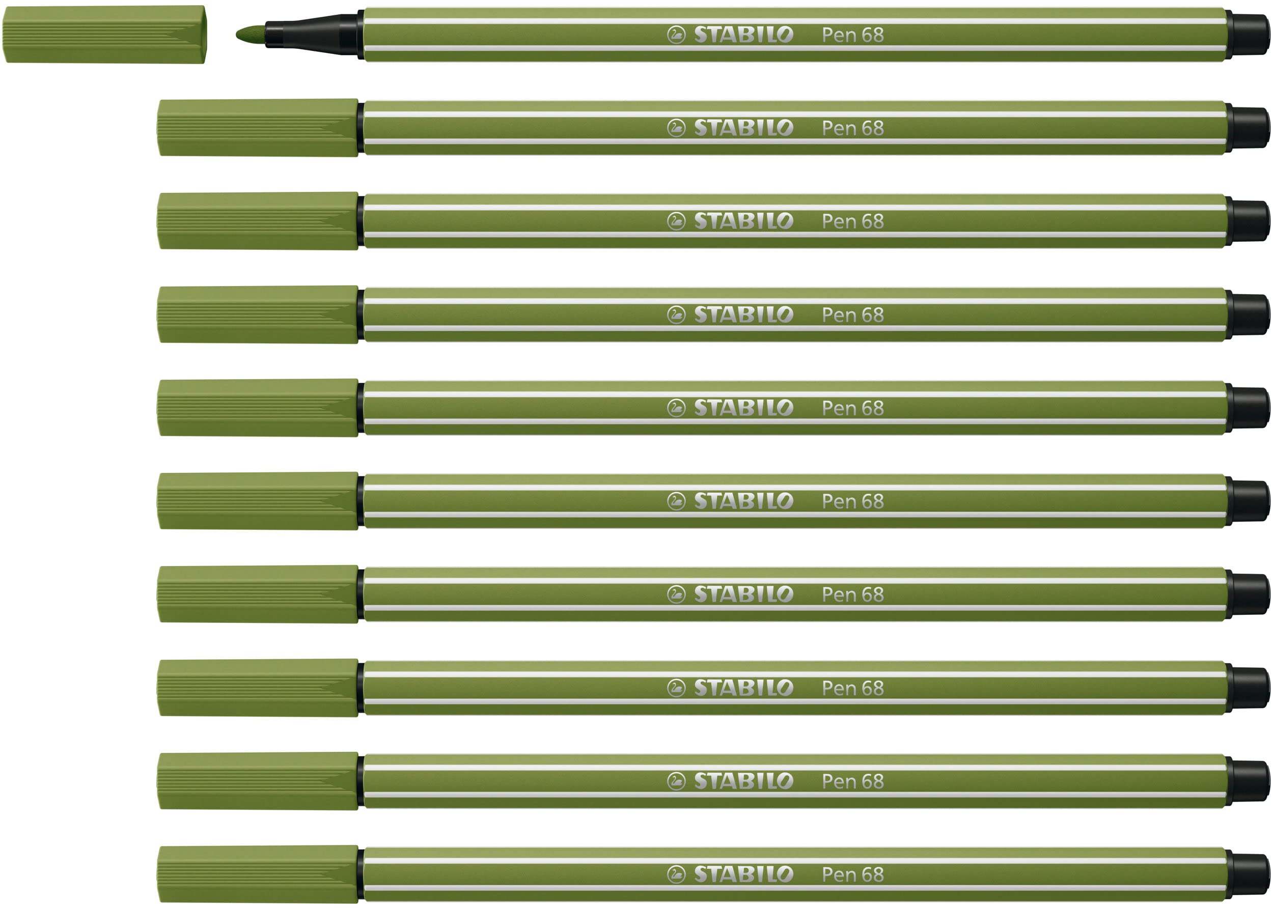 Premium viltstift - STABILO Pen 68-10 stuks - mosgroen
