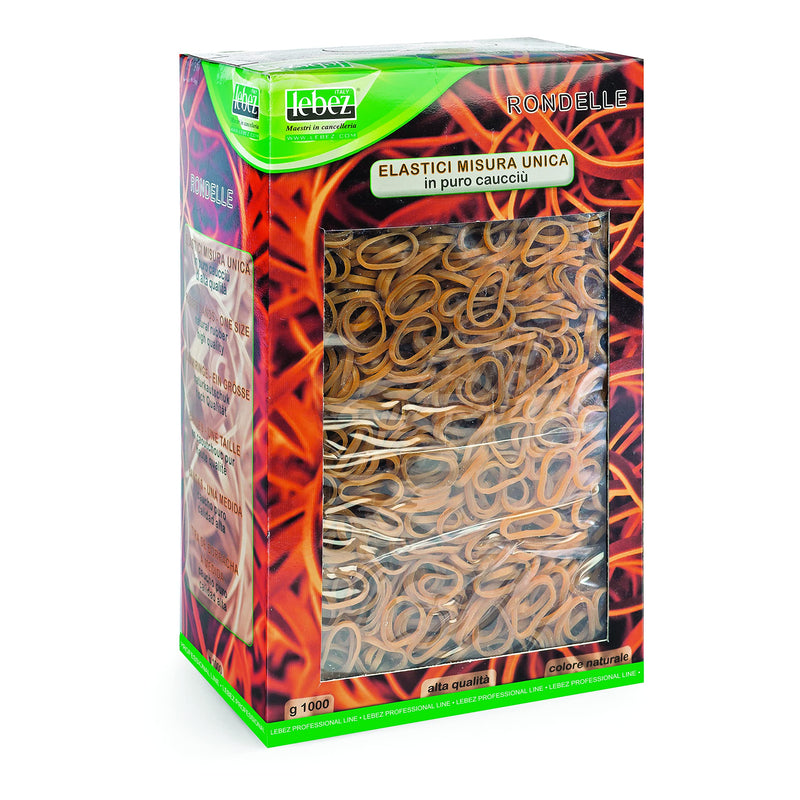 Lebez 75121 goma elástica 1700 pieza(s) - Elástico (Marrón, 1700 pieza(s), 2 mm, 12 cm, 8,5 cm, 1 kg