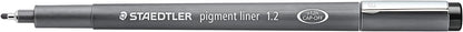 STAEDTLER 308 12-9 Pigment Liner Fineliner Pen for Writing & Technical Drawing - Black, 1.2mm (Box of 10) 1.2mm Black