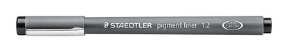 STAEDTLER 308 12-9 Pigment Liner Fineliner Pen for Writing & Technical Drawing - Black, 1.2mm (Box of 10) 1.2mm Black