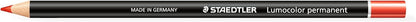 Staedtler 108 20-2 Lumocolor Permanent Glasochrom Dry Marker Pencil - Red (Pack of 12