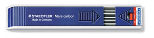 Staedtler 200-2H Mars Carbon 2mm Replacement Leads - 2H degree (Pack of 12 Leads