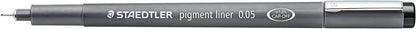 STAEDTLER 308 005-9 Pigment Liner Fineliner Pen for Writing & Technical Drawing - Black, 0.05mm (Box of 10