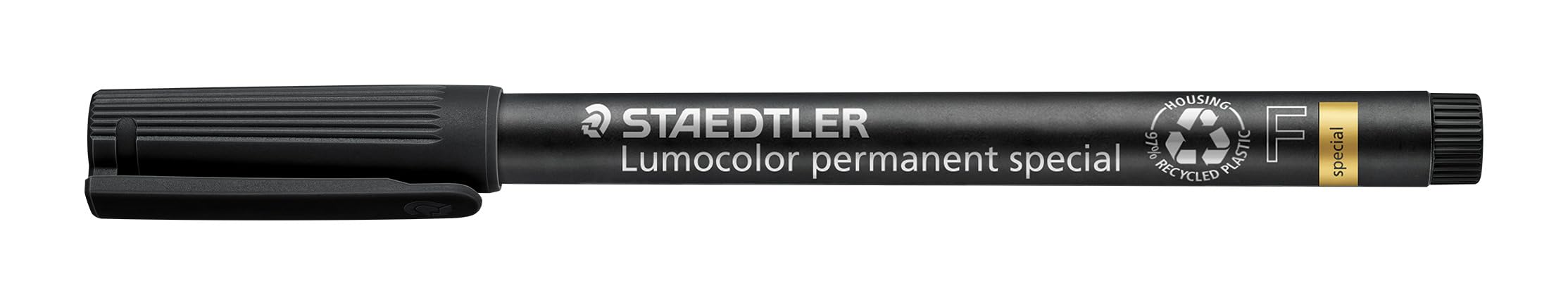 STAEDTLER 319 F-9 Lumocolor Special Permanent Marker, Medium 1.0mm - Black (Pack of 10