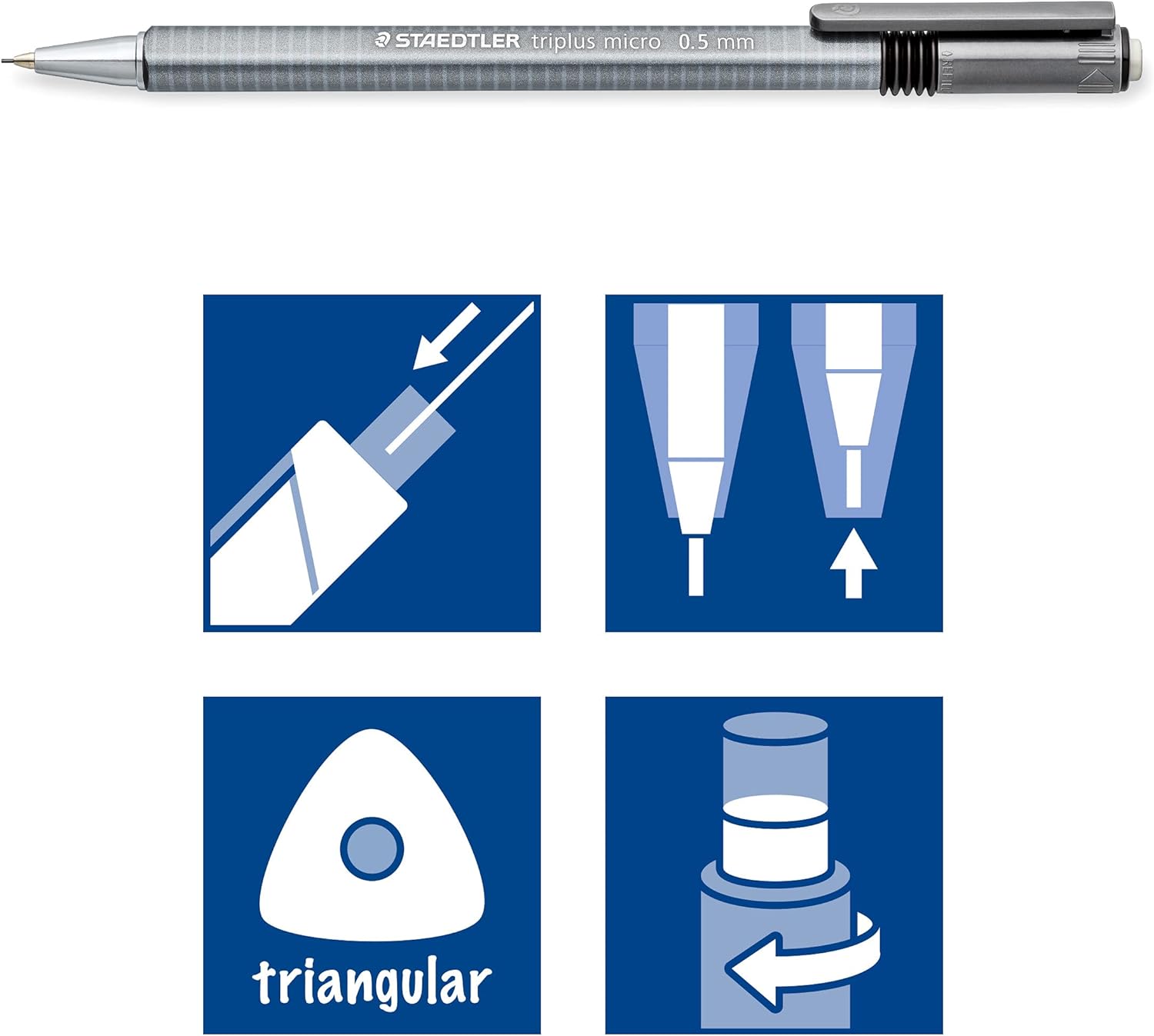 STAEDTLER 774 25 Triplus Micro Mechanical Pencil - 0.5mm (Box of 10