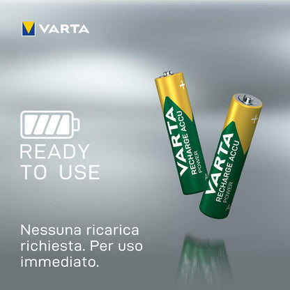 Varta NiMH Blist "Longlife Accu Micro (AAA/HR03 1.2 Volt 800 mAh, Pack of 2