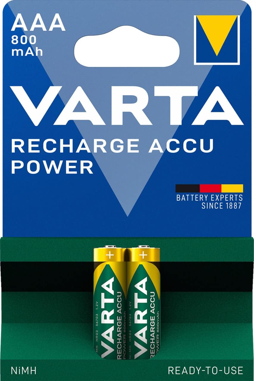 Varta NiMH Blist "Longlife Accu Micro (AAA/HR03 1.2 Volt 800 mAh, Pack of 2
