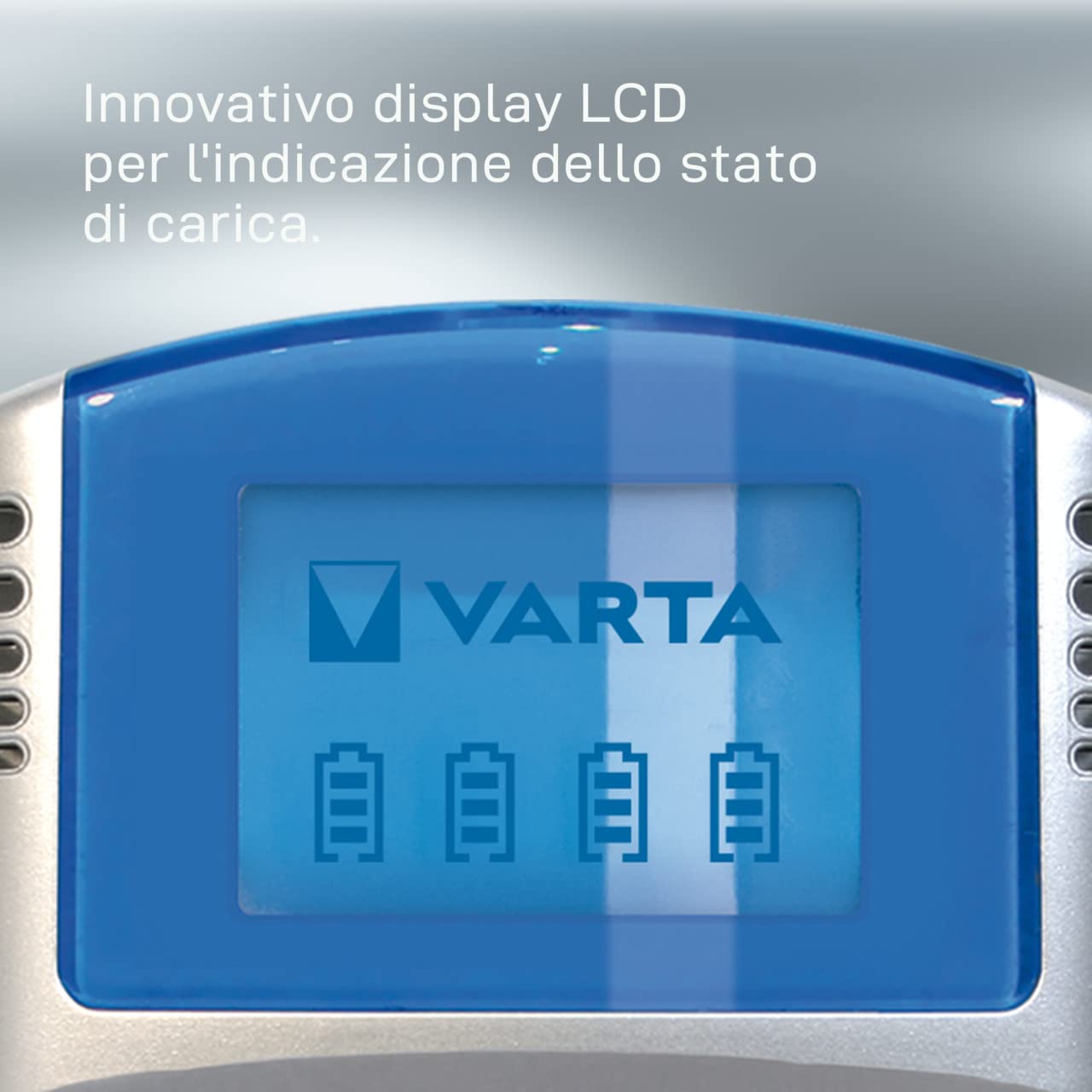 VARTA Power Play LCD Charger - Batterieladegerät 4xAA/AAA -INKL. 12V Adapter + USB Adapter