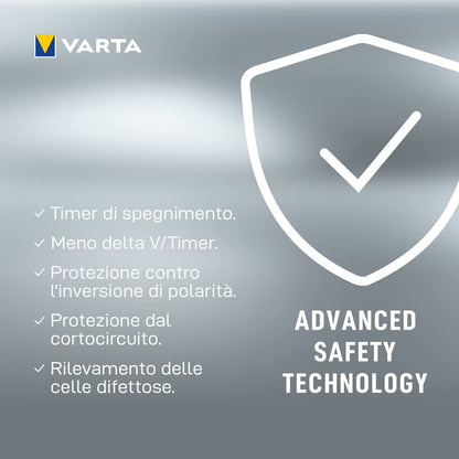 VARTA Power Play LCD Charger - Batterieladegerät 4xAA/AAA -INKL. 12V Adapter + USB Adapter