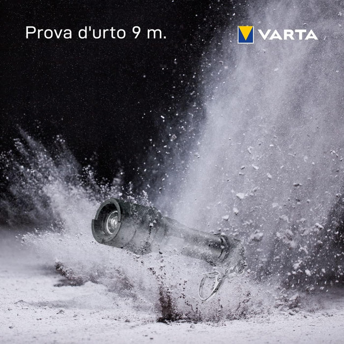 VARTA (incl. 1X AAA Longlife Power Batteries, Key Ring, scratchproof and Splash-Proof housing), ABS, Black/Silver