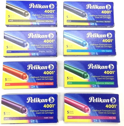 Pelikan 4001 310748 Ink Cartridge 5 Cartridges in Folding Box Royal Blue 5 Count (Pack of 1) royal