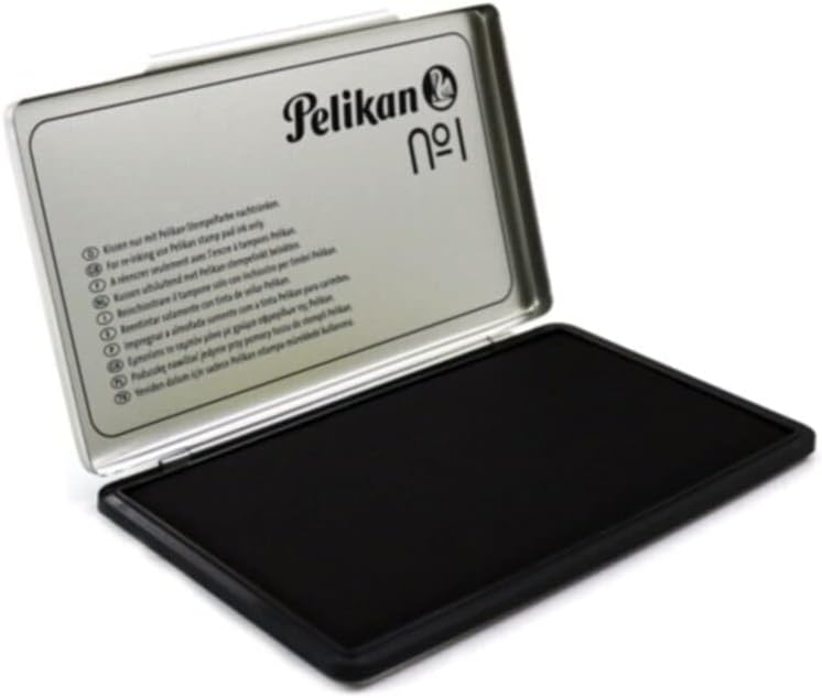 Pelikan 331108 Black Ink Cartridge for Stamp with Cartridge Ink Refill (Black, Black, White, Metal, 90 mm, 160 mm