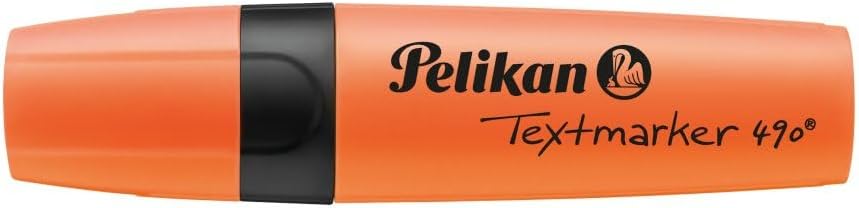 Pelikan 814119 Highlighter 490 Fluorescent Orange Pack of 10 in Folding Box