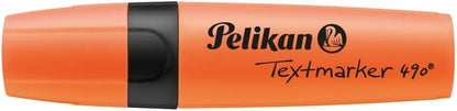 Pelikan 814119 Highlighter 490 Fluorescent Orange Pack of 10 in Folding Box